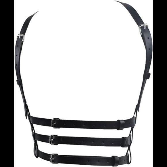 DERLOW Women Black PU Leather Punk Waist Belt, Fashion 2-Belt & 3-Belt main image 5